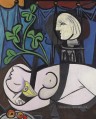 Feuilles vertes nues et buste 1932 cubisme Pablo Picasso